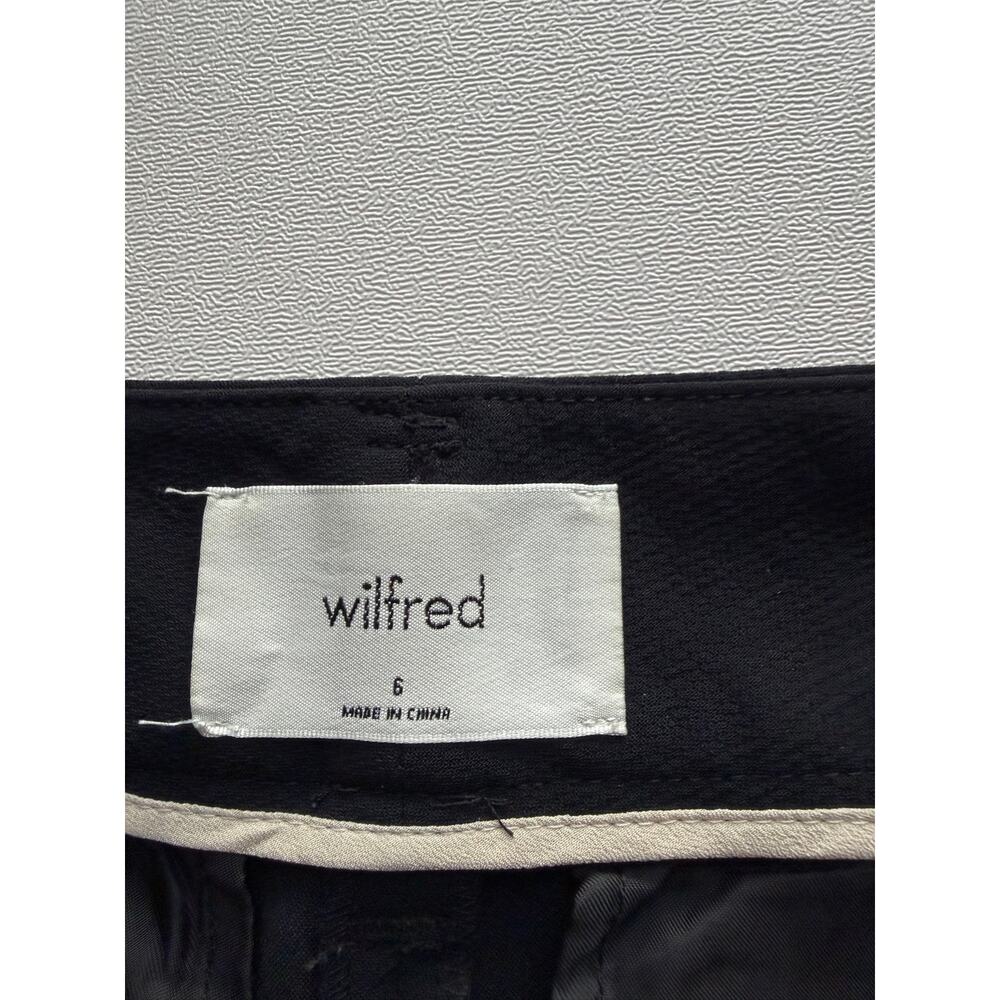 Wilfred by Aritzia Tie-Front Pant Women's Black High Rise Straight Leg Size 6 - Picture 12 of 14